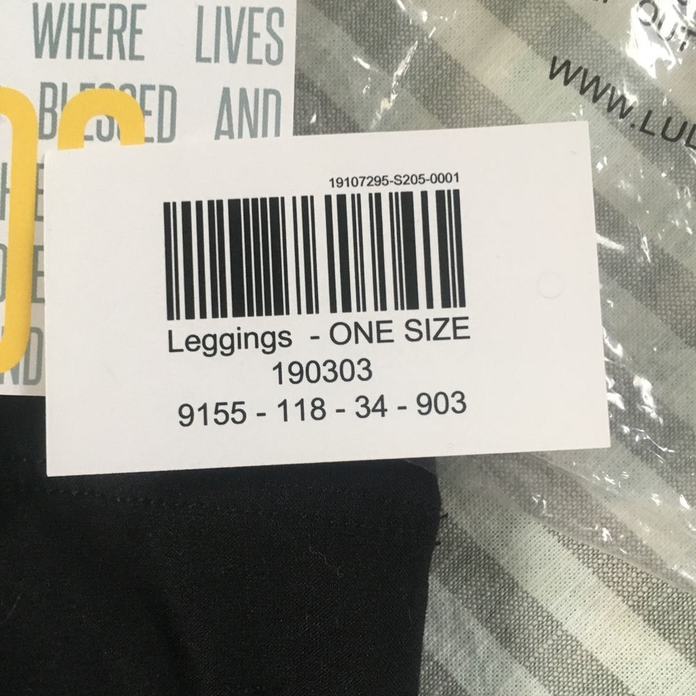 LuLaRoe Black Leggings, OS